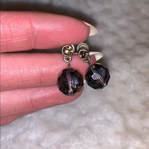 Black and Gold Dangle Earrings